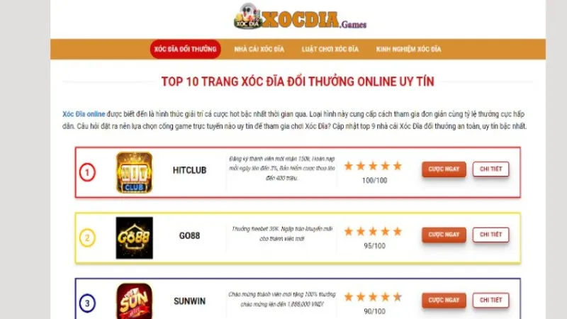 Trang web xocdia.com.de có thực sự uy tín